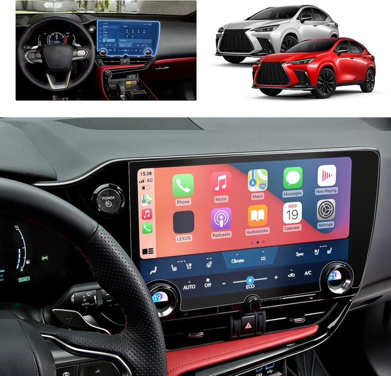 BSTW for 2025 Lexus NX 350 Screen Protector for 2022-2026 Lexus NX 250/350/350h Hybrid/450h+ PHEV 14-in Display for Lexus NX 350 Accessories Anti Glare Tempered Glass Protective Film (NX 14-In Matte) - Image 2